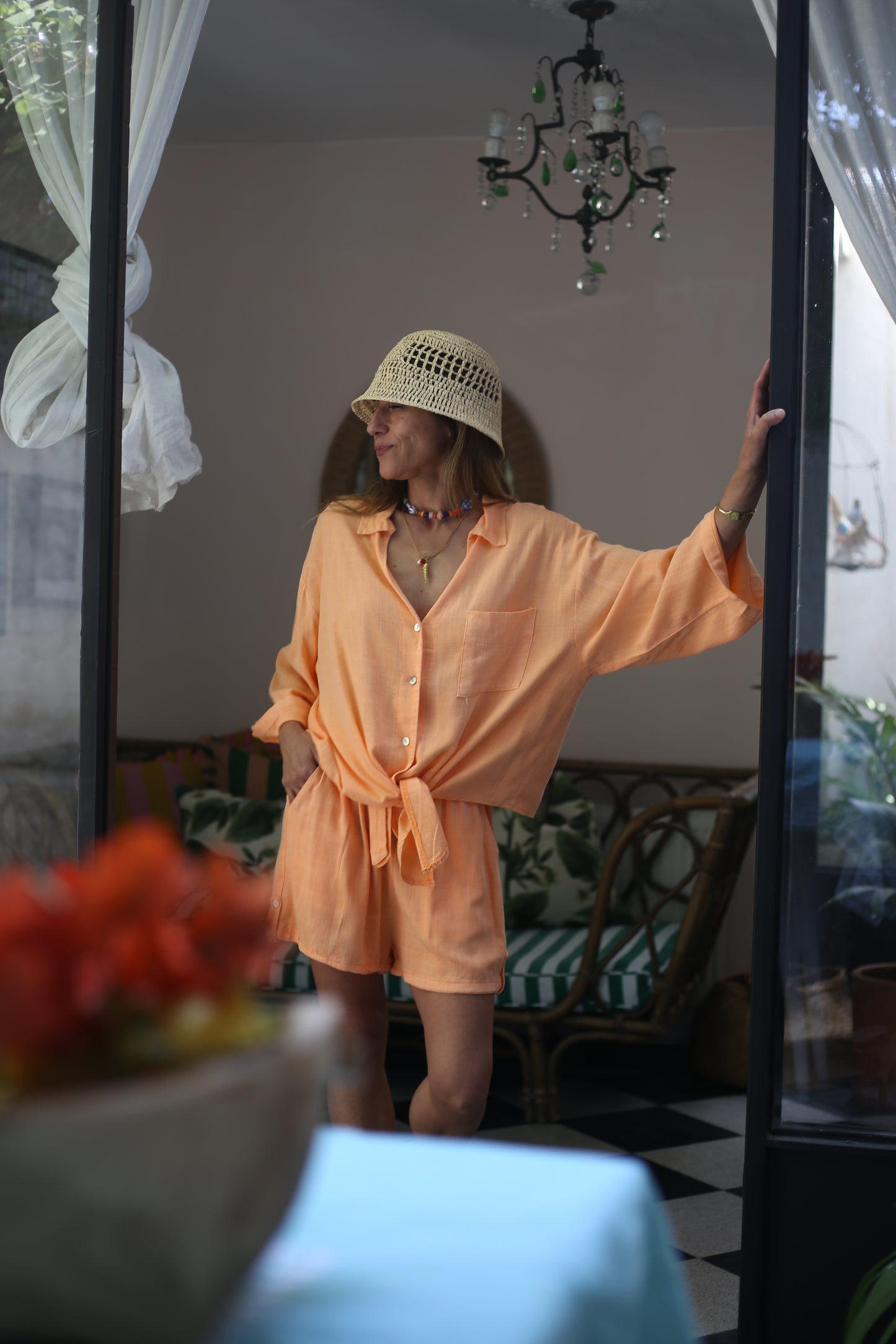 BLUSA  FRANCESCA NARANJO FLUOR-15%DCTO.