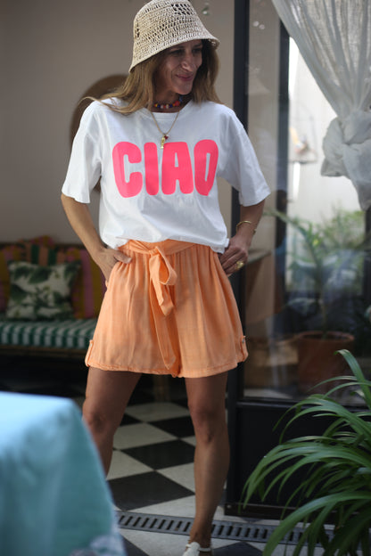 SHORT FRANCESCA NARANJO FLUOR-15%DCTO.