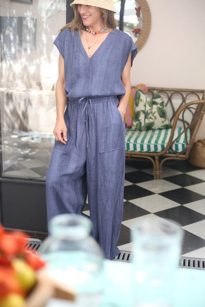 PANTALON ALMENDRA AZUL-20%DCTO.