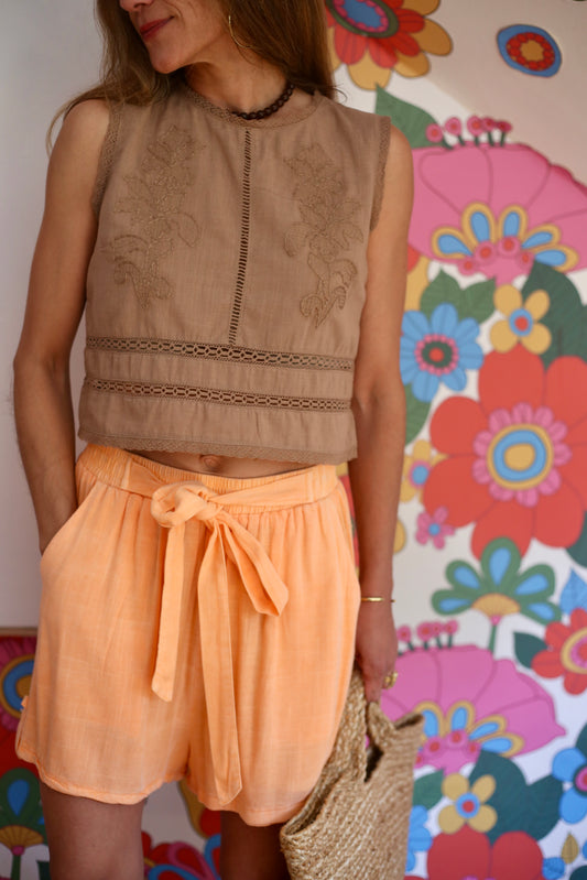 BLUSA DOMITILA CHOCOLATE SUAVE-15%DCTO.