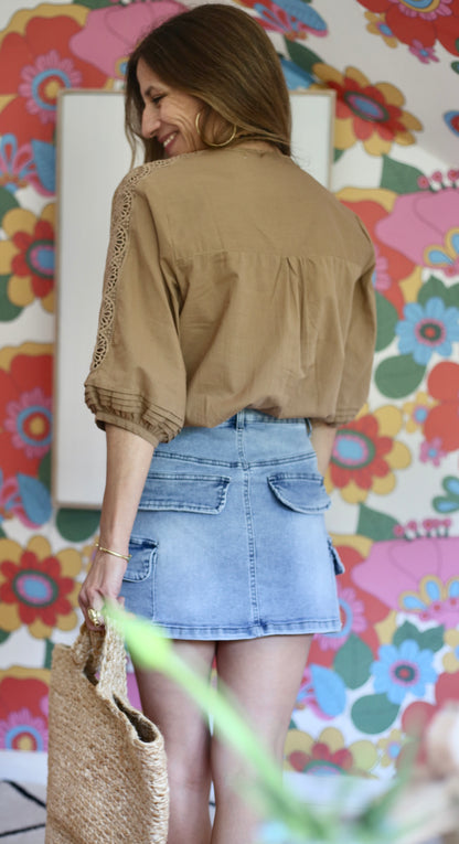 BLUSA PELAYA CHOCOLATE SUAVE-10%DCTO.