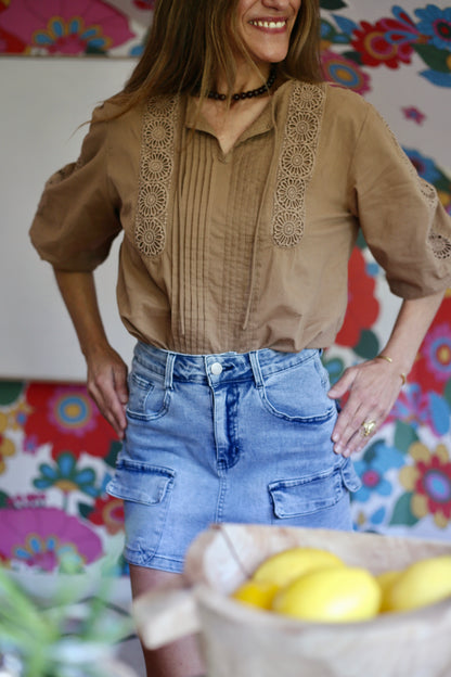 BLUSA PELAYA CHOCOLATE SUAVE-10%DCTO.