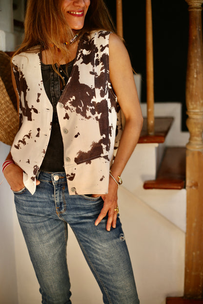 GILLET LINO TERE CAFE/ CREMA -10%DCTO.
