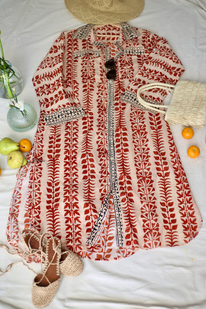 VESTIDO /TAPADO MONI TERRACOTA -20% DCTO.