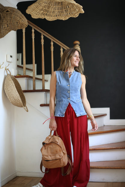 PANTALON AMPARO ROJO ITALIANO -15% DCTO.