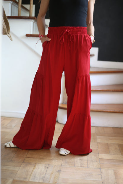 PANTALON AMPARO ROJO ITALIANO -15% DCTO.