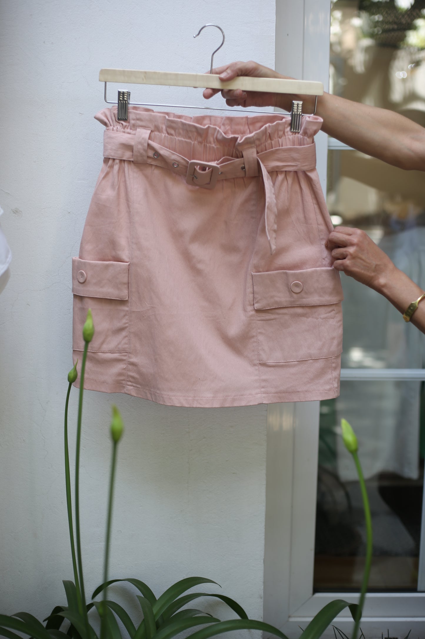 MINI GABARDINA ROSADA-55% DCTO.