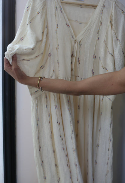 VESTIDO FELICIA 100% LINO CREMA