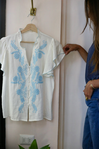 BLUSA ANGELITA CELESTE.