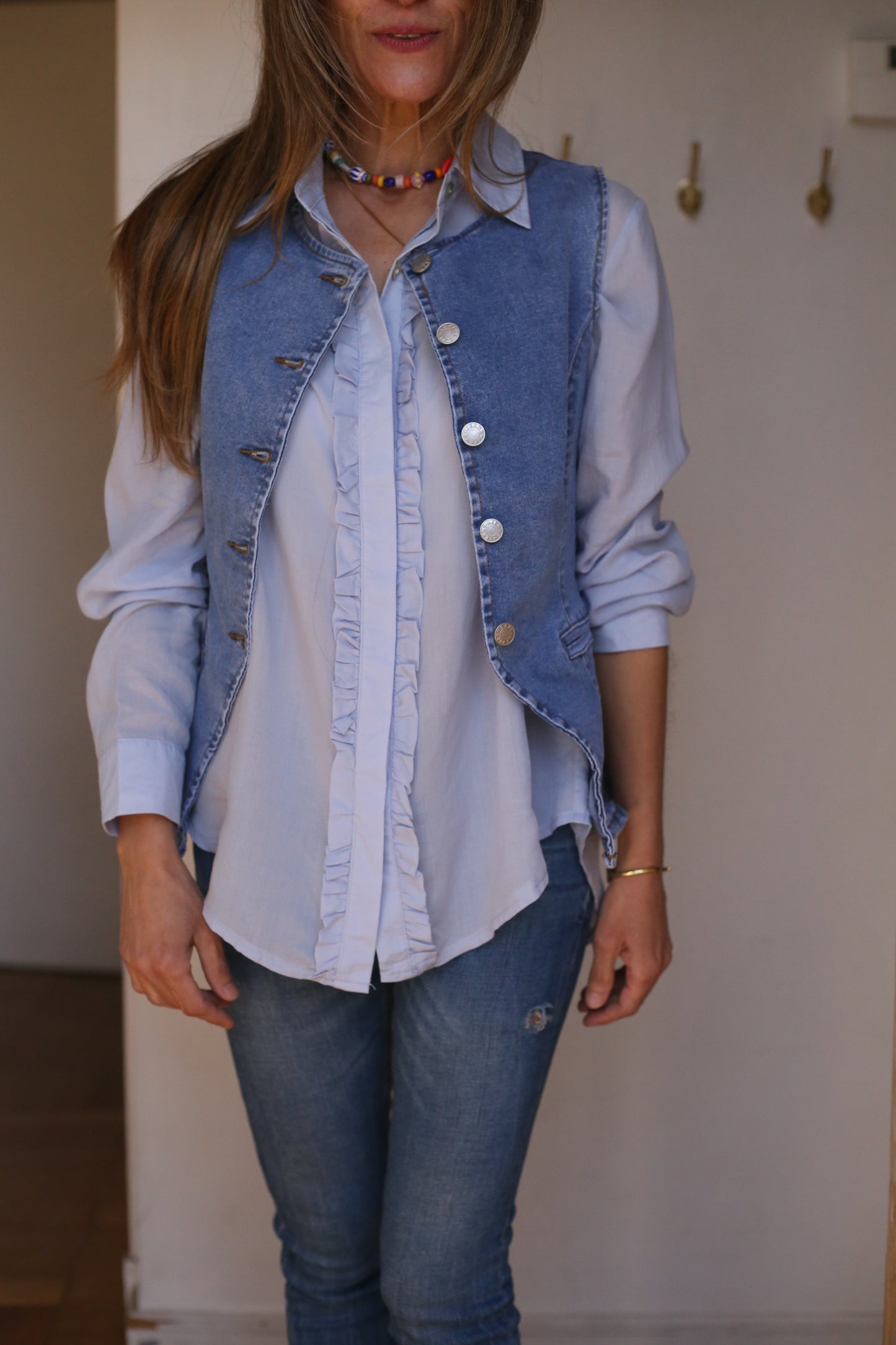 GILLET LUCIA JEANS CELESTE.