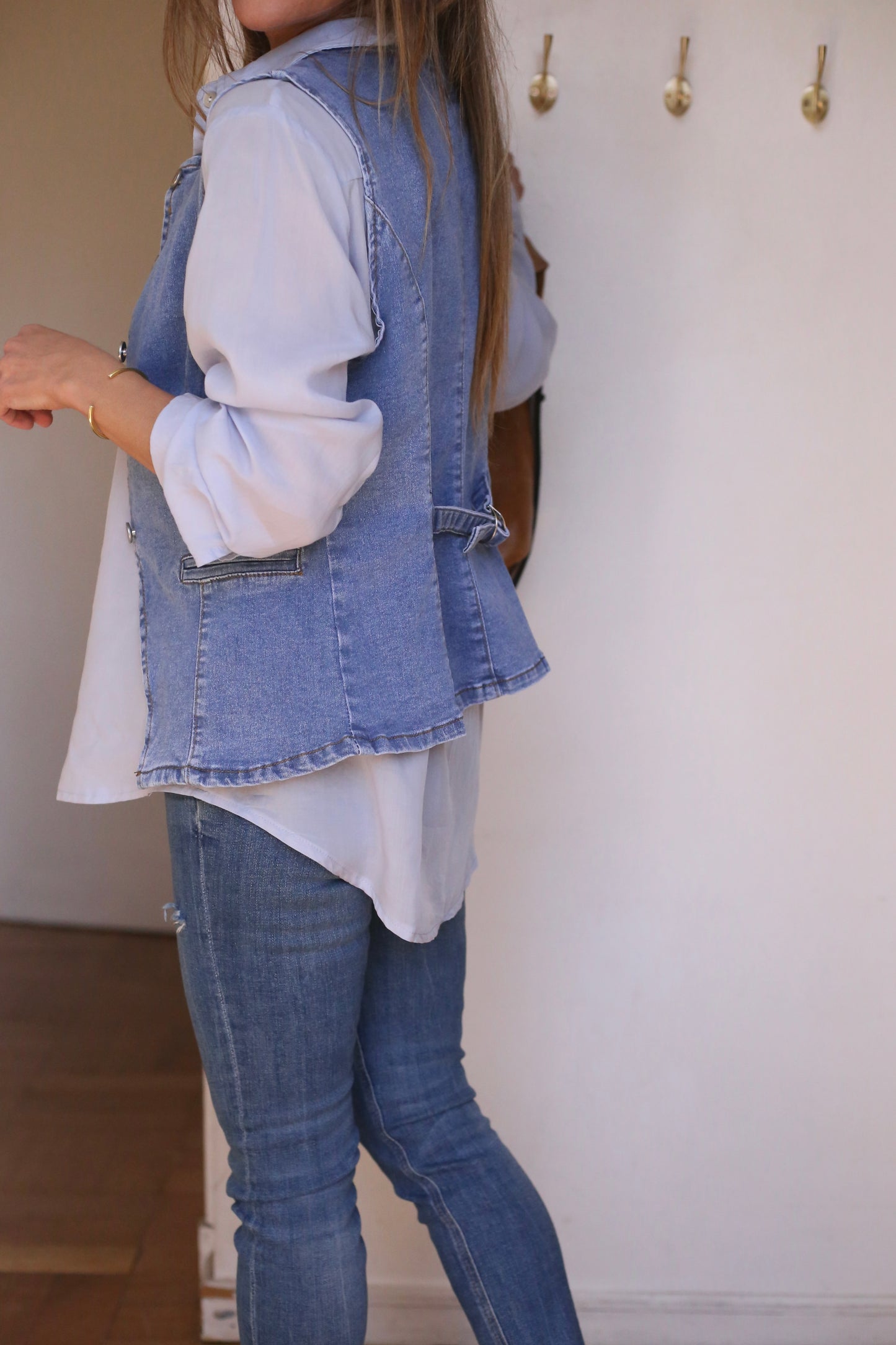 GILLET LUCIA JEANS CELESTE.