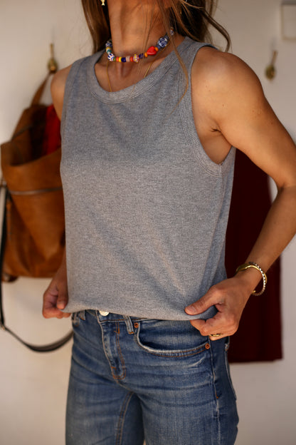 POLERA SARA BRILLOS GRIS