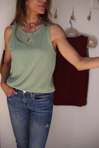 POLERA SARA  BRILLOS VERDE
