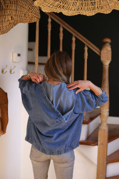 Chaqueta Bomber Jeans Azul