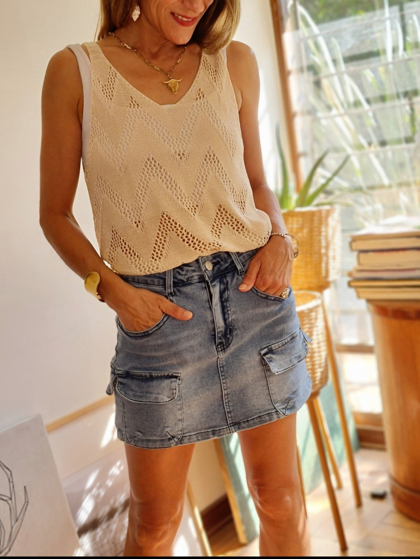 MINI JEANS AZUL MEDIO -15% Dcto.