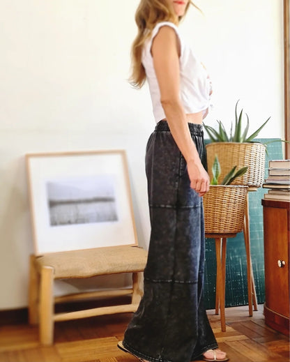 PANTALON ALGODON GRIS DESGASTADO -10% DE DCTO.