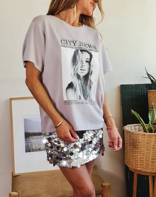 POLERA CITY GRIS -15% DE DCTO.