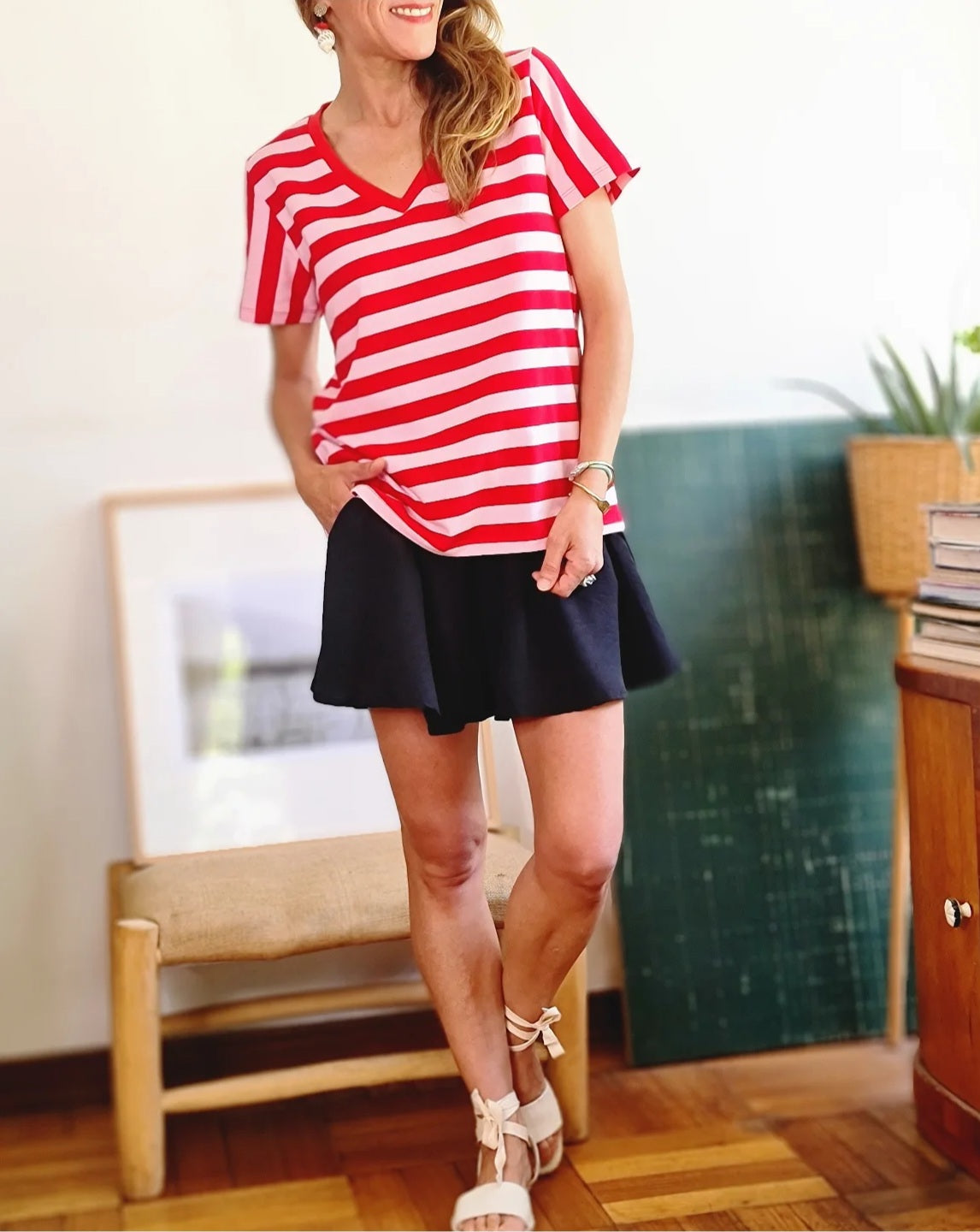 POLERA JOSE FUCSIA/ROJA -20% DE DCTO.