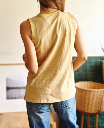 Polera Ramona Beige/Dorado. - Quemepongotienda