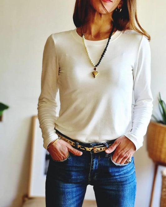 POLERA IGNACIA BLANCA. - Quemepongo