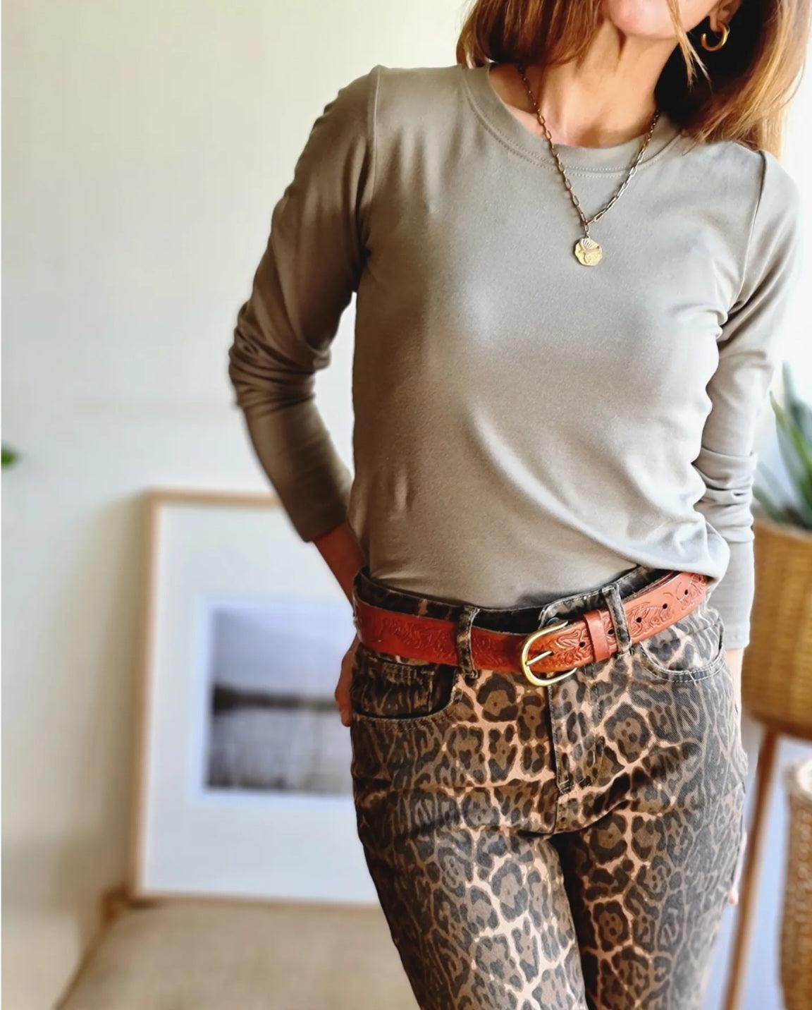 Polera Ignacia Verde Musgo Suave. - Quemepongotienda