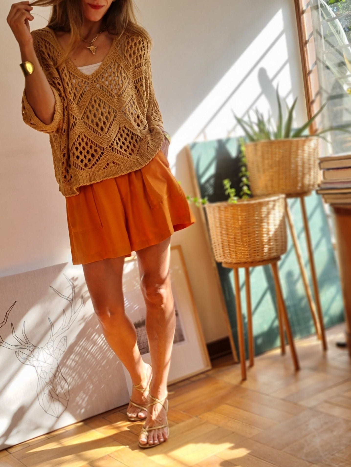 POLERA LIVIA CARAMELO -50% DE DCTO.