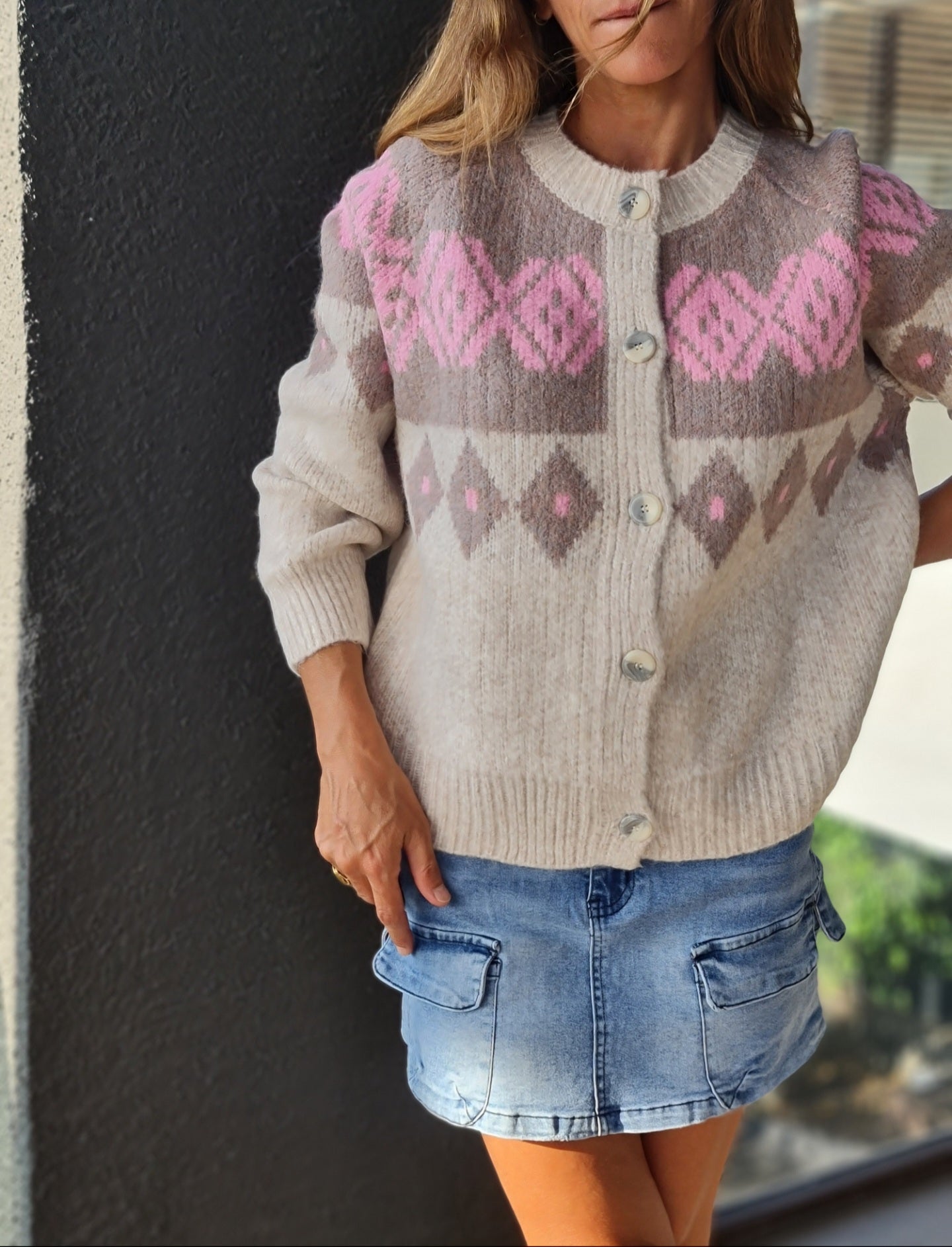 CHALECO AMANDA BEIGE.