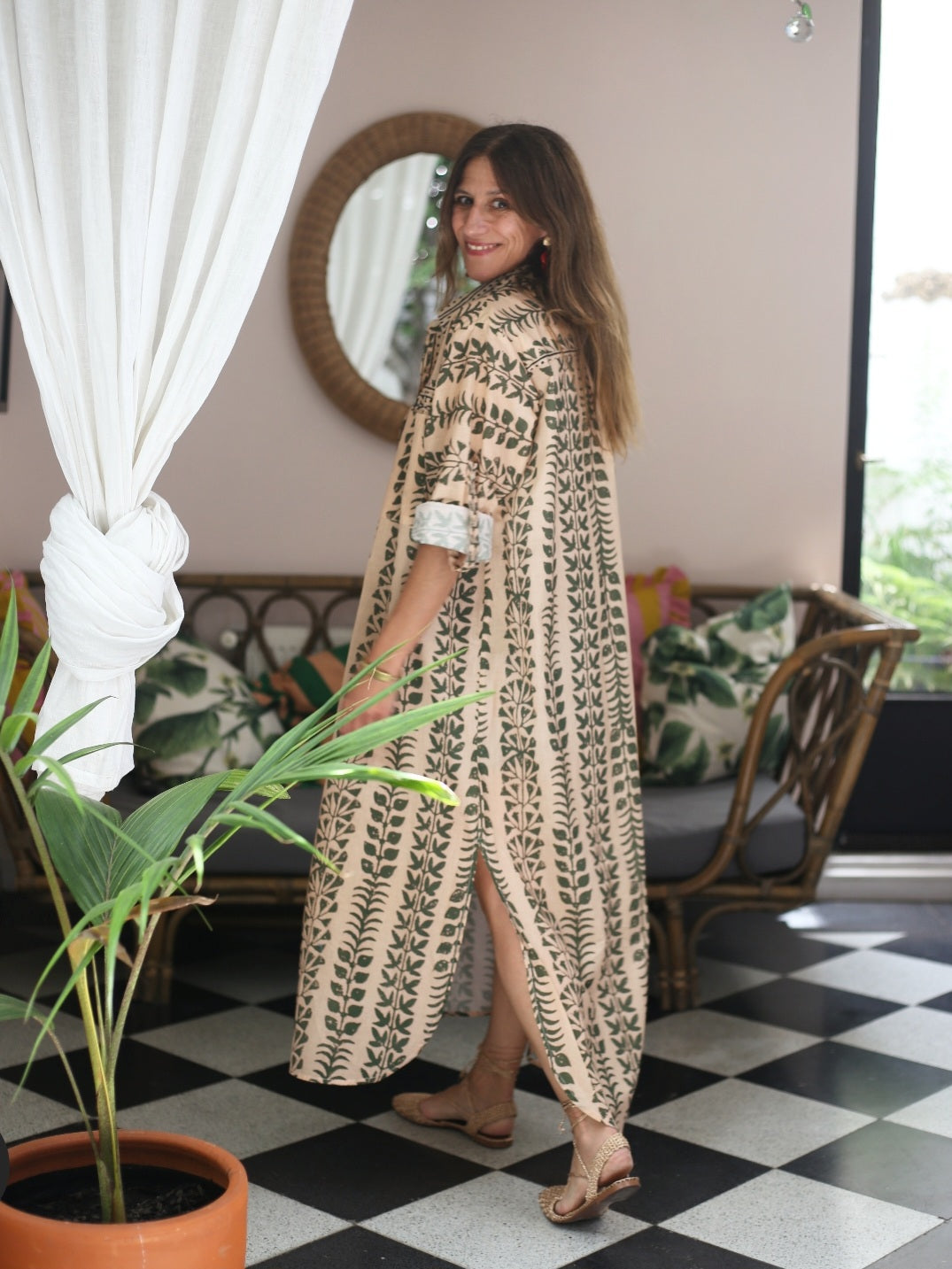 VESTIDO/ TAPADO MONI VERDE MUSGO -20% DCTO.