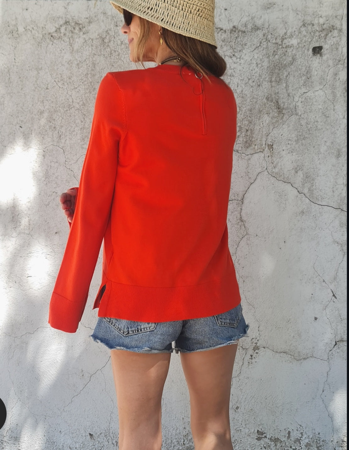SWEATER BARBARA ROJO NARANJA -25% DCTO.