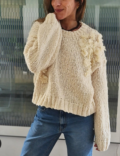 SWEATER CAMILA CREMA -38%DCTO.