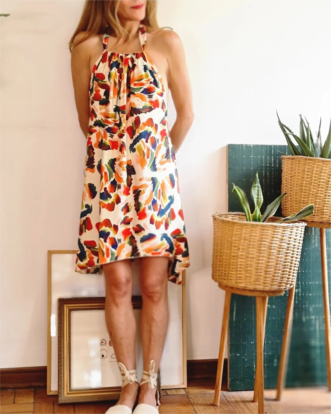 VESTIDO NENA BEIGE NARANJO -15%Dcto.