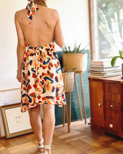 VESTIDO NENA BEIGE NARANJO -15%Dcto.