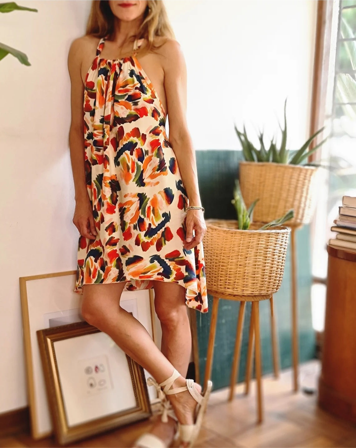 VESTIDO NENA BEIGE NARANJO -15%Dcto.