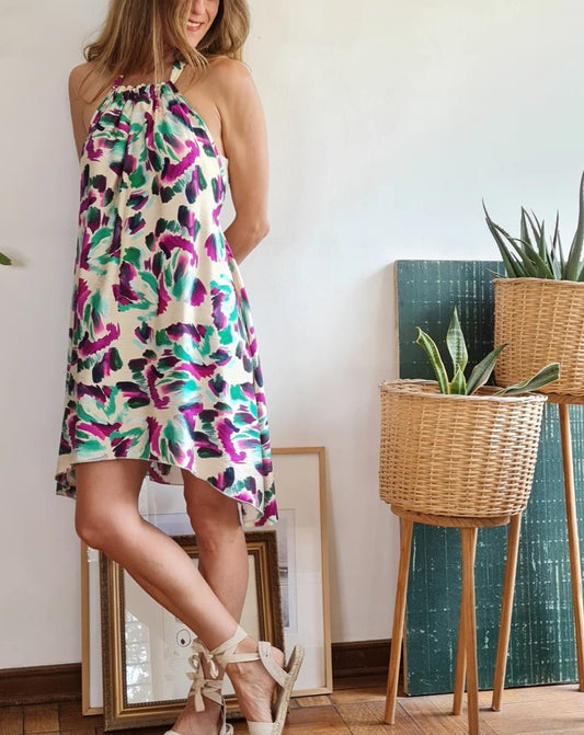 VESTIDO NENA MORADO VERDE - 15% Dcto.