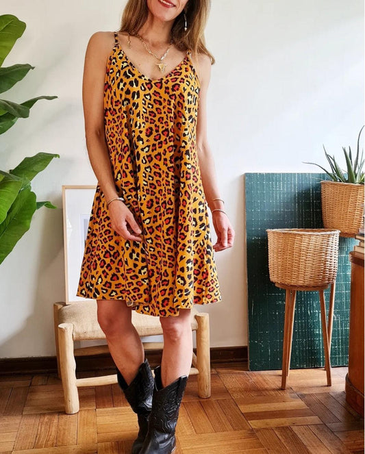 VESTIDO PRINT LUCUMA -70% DE DCTO. - Quemepongo