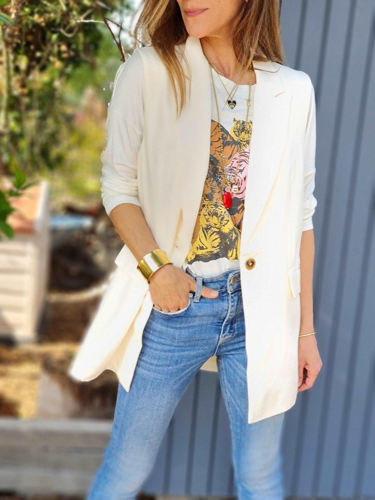 Blazer Jo Crema - Queme Pongo Tienda