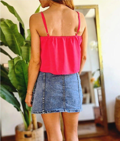 Blusa Crop Fucsia 30% de Dto - Queme Pongo Tienda