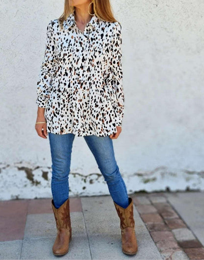 Blusa Print Tina Blanca 20% de Dto - Queme Pongo Tienda