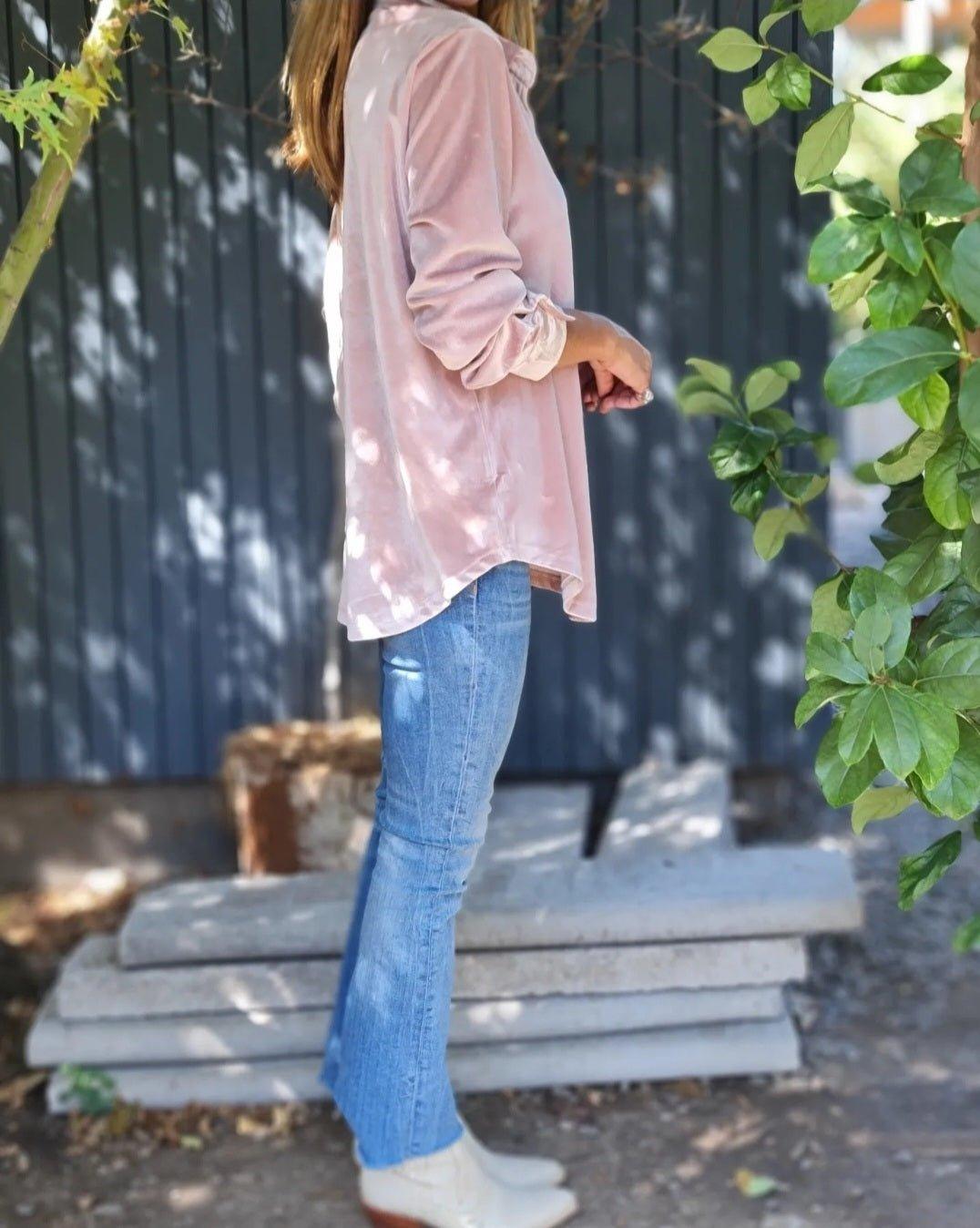 Blusa Terciopelo Rosada - Queme Pongo Tienda