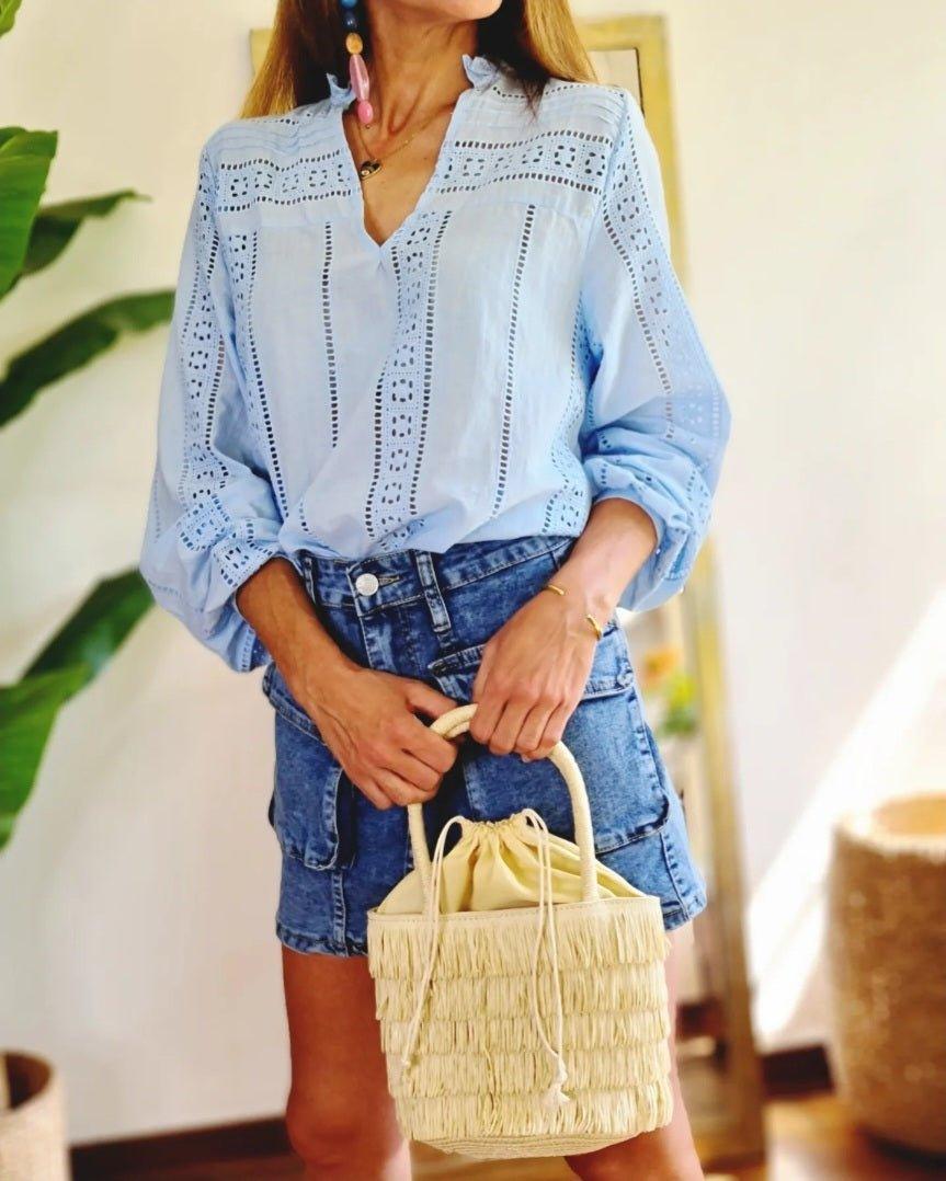 BOLSO FLECOS YUTE CRUDO -25% DE DCTO. - Quemepongo