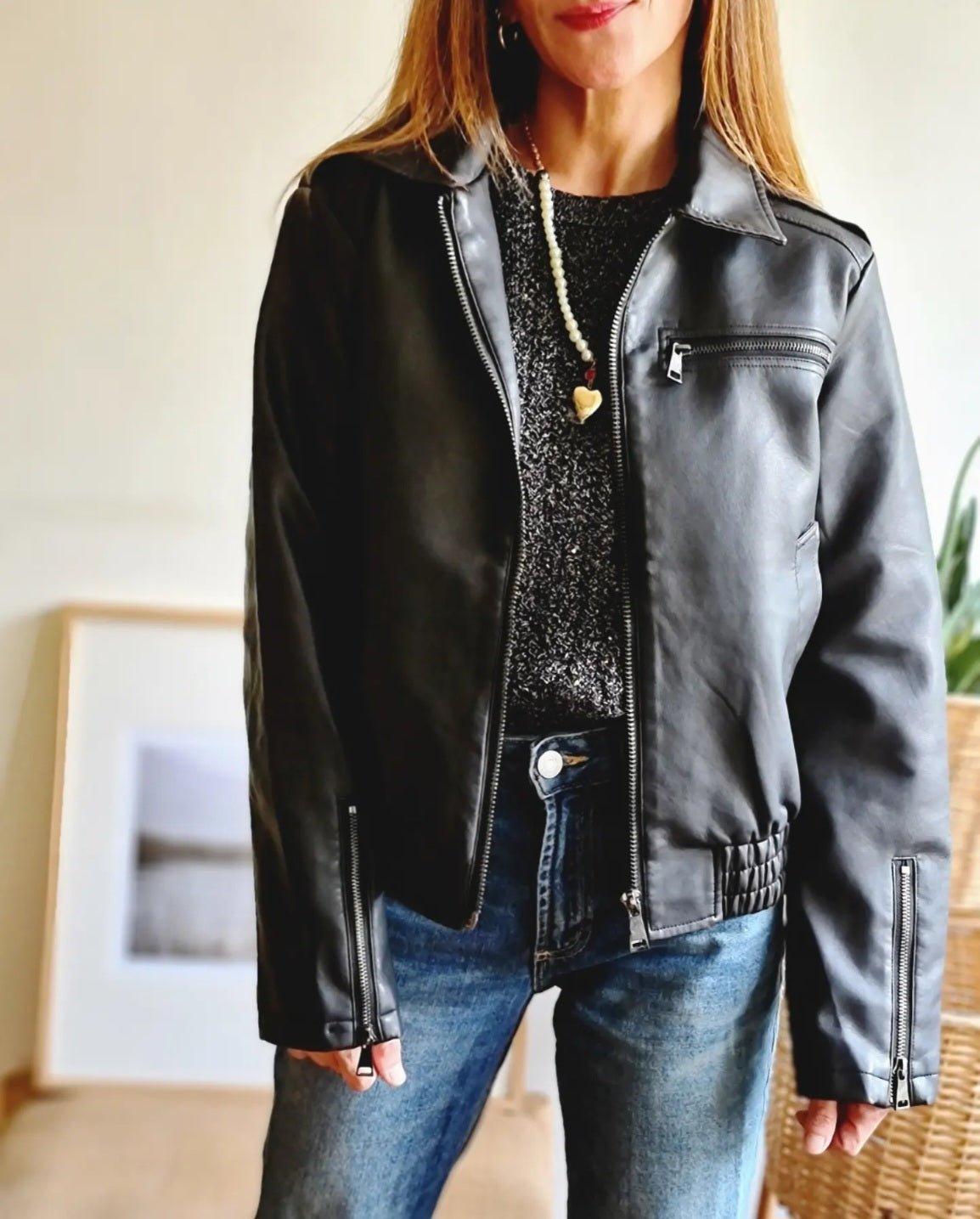 Bomber Eco Cuero - Queme Pongo Tienda