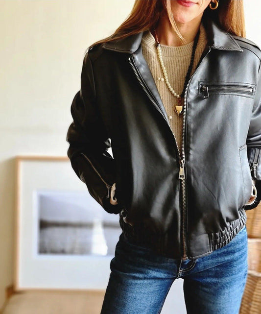 Bomber Eco Cuero - Queme Pongo Tienda