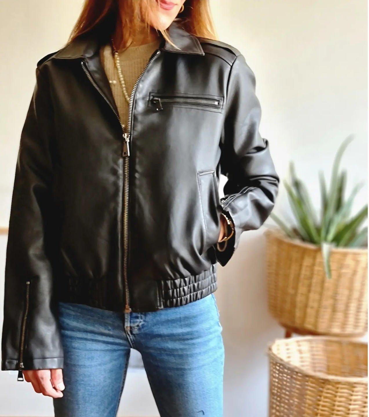 Bomber Eco Cuero - Queme Pongo Tienda