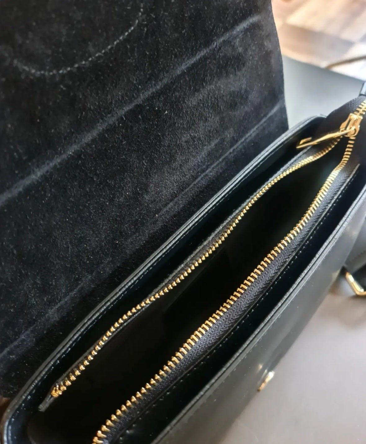 CARTERA CUERO NEGRA -15% DE DCTO. - Quemepongo
