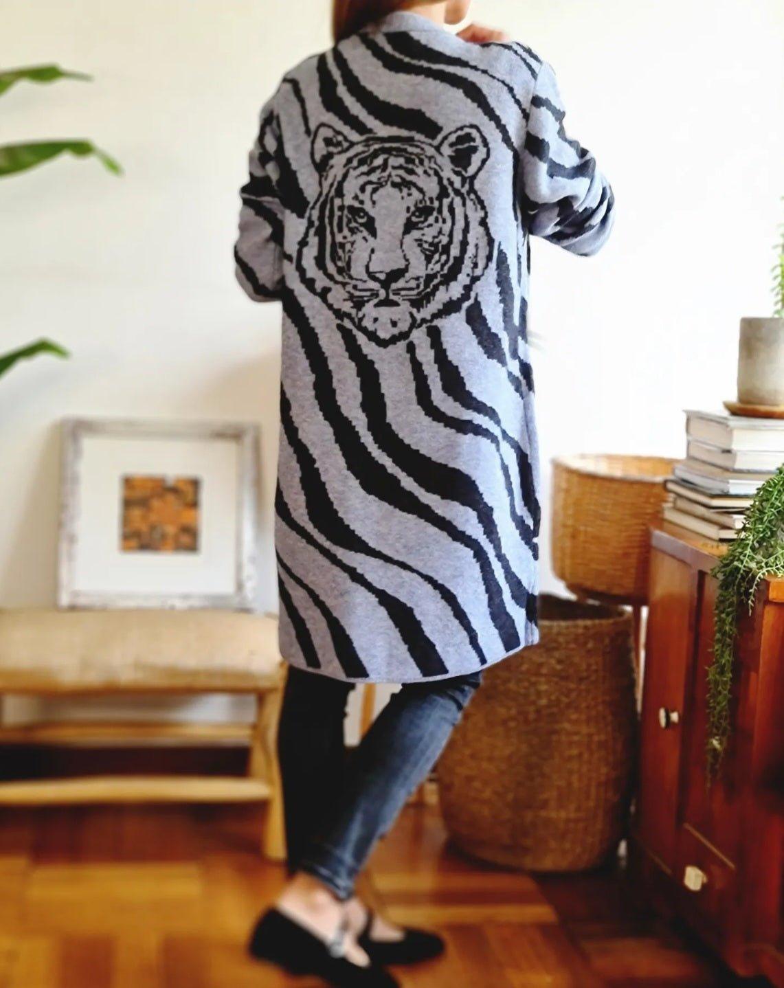 Chaleco Tigre Celeste Grisaceo - Queme Pongo Tienda