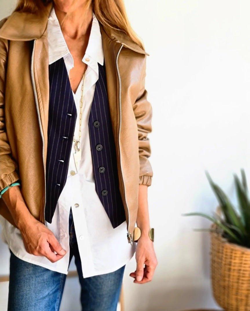 Chaqueta Simón Tabaco - Queme Pongo Tienda