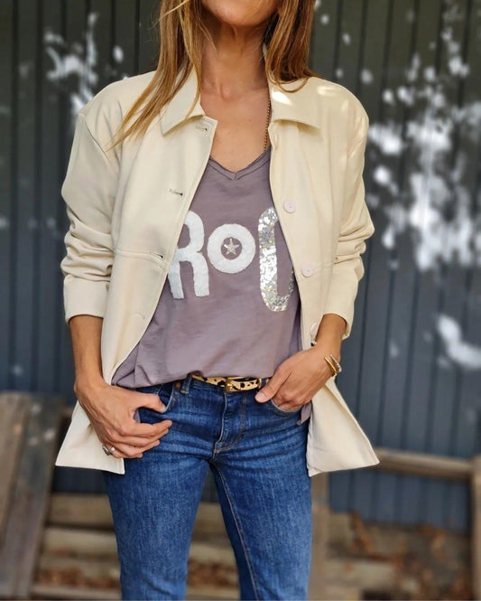 Chaqueta/Camisa Penelope Hueso 15% de Dto - Queme Pongo Tienda