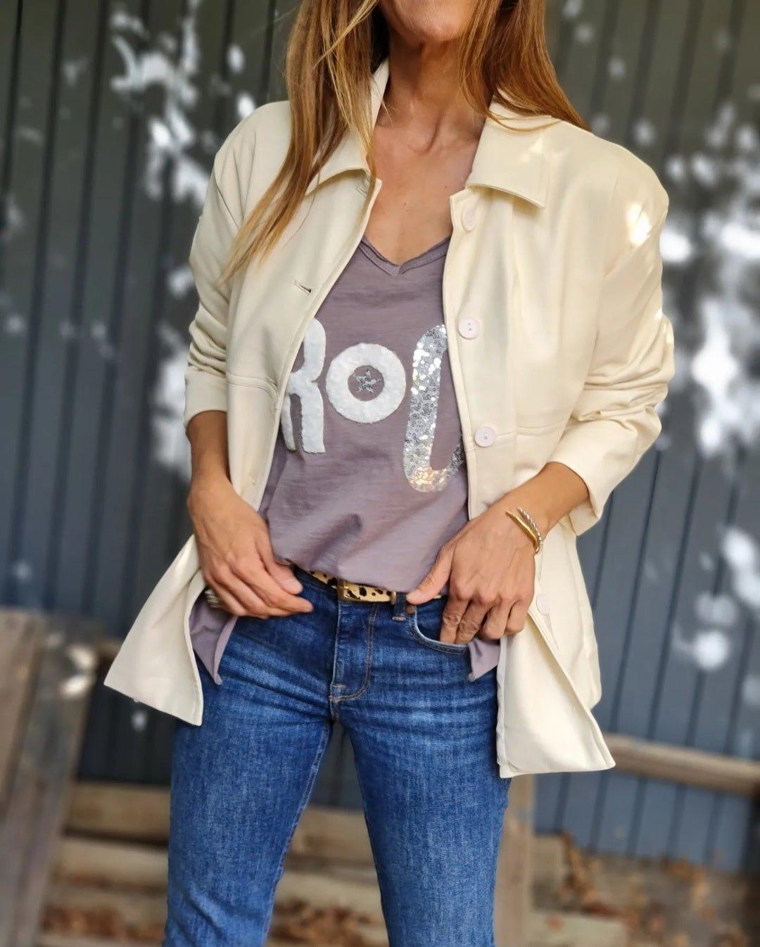 Chaqueta/Camisa Penelope Hueso 15% de Dto - Queme Pongo Tienda