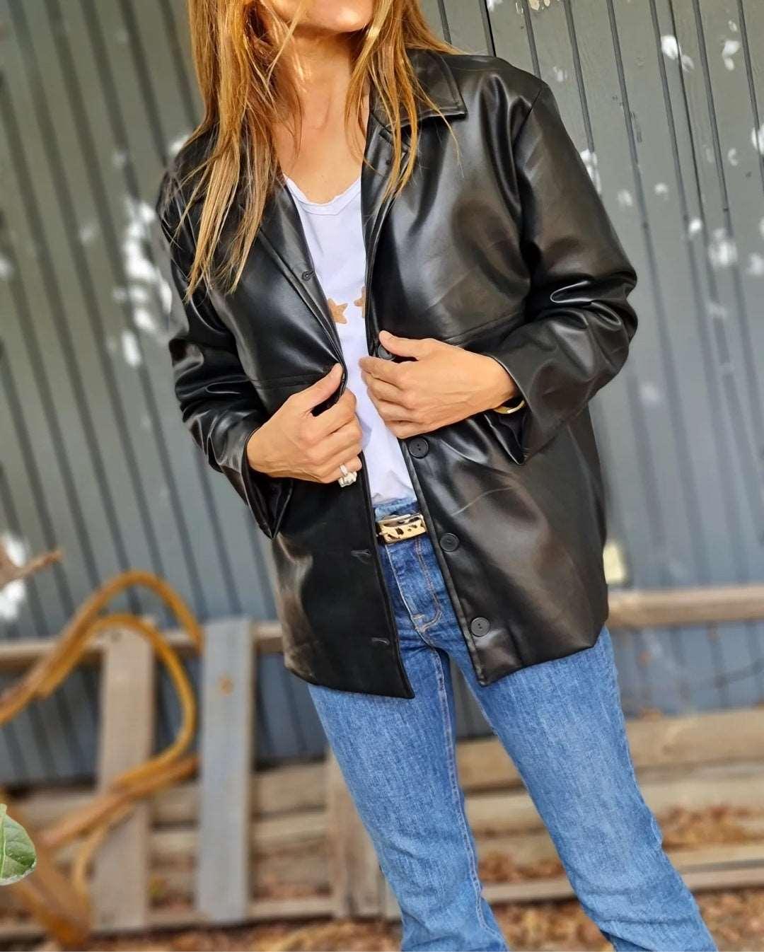 Chaqueta/Camisa Penelope Negro 15% de Dto - Queme Pongo Tienda