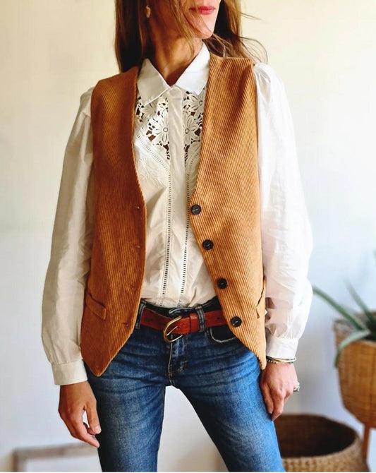 Gillet Cotele Alonsa Camel - Queme Pongo Tienda